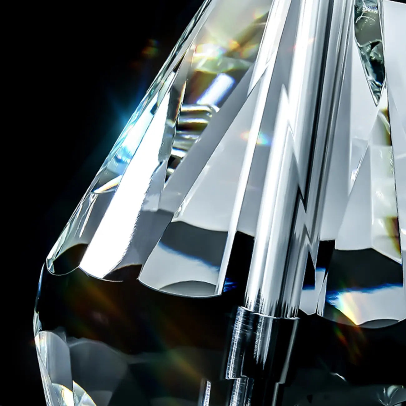 Glamorous Crystal Table Lamp with Geometric Shade for Home