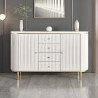 Glam Stone Waterproof Oval Storage Cabinet with 4 Drawers