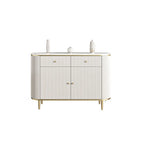 Glam Stone Waterproof Oval Storage Cabinet with 4 Drawers