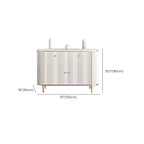 Glam Stone Waterproof Oval Storage Cabinet with 4 Drawers