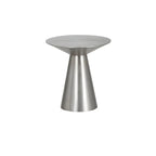 Minimalist Modern Silver Metal Side Table for Living Room