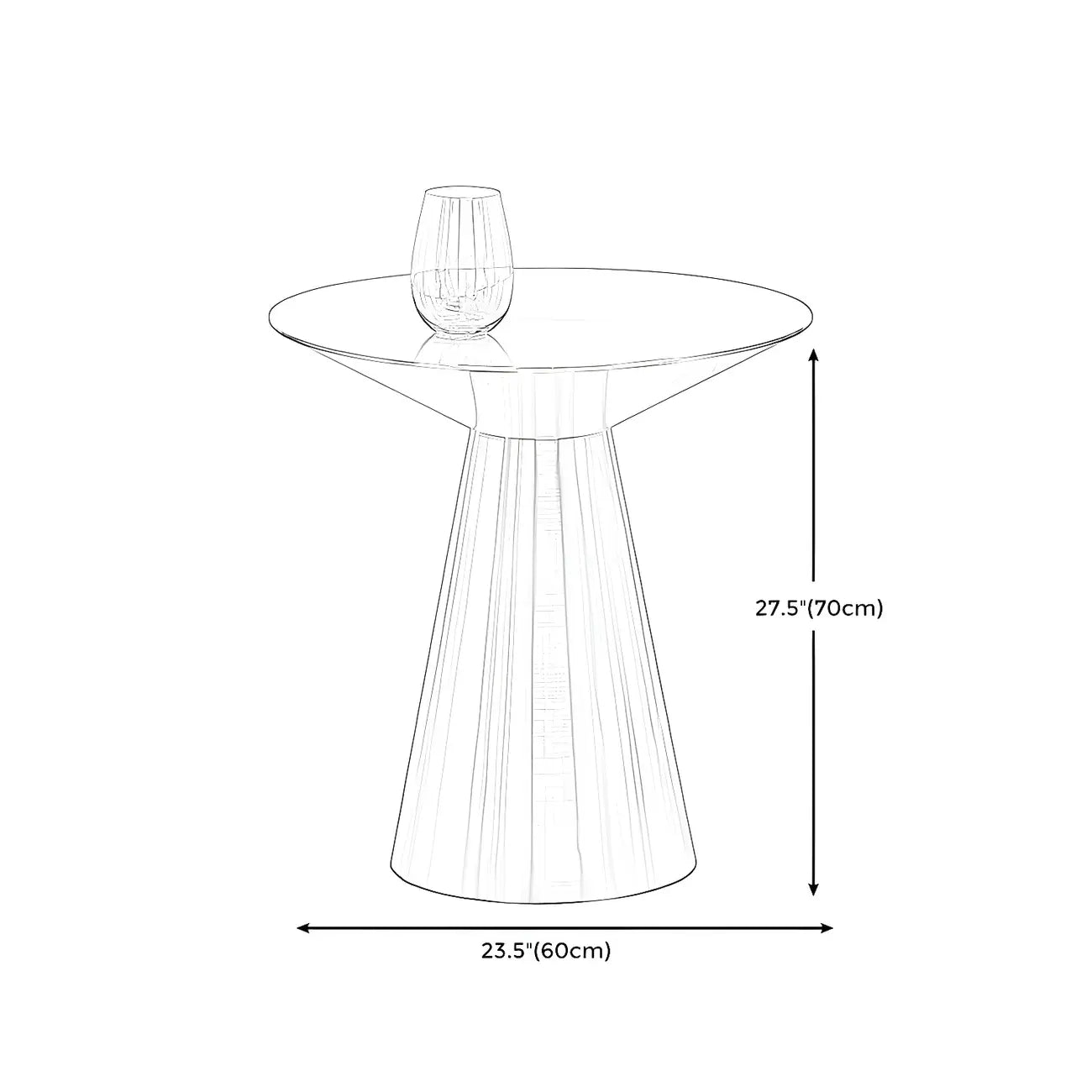 Minimalist Modern Silver Metal Side Table for Living Room