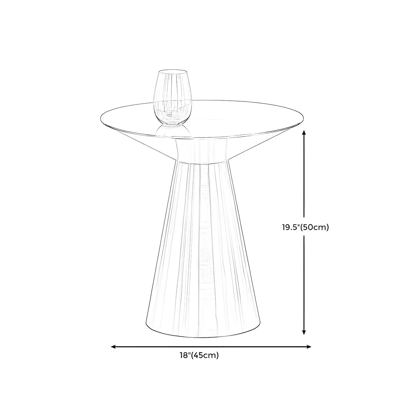 Minimalist Modern Silver Metal Side Table for Living Room