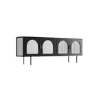Minimalist Metal TV Stand with Storage and Shelves for Home Use