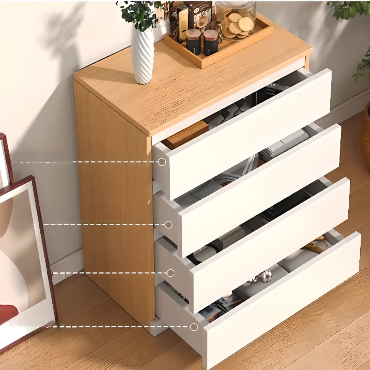 Small Accent Cabinet for Living Room Storage with Modern Style
