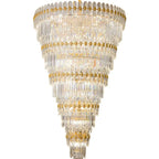 5-Tier Luxurious Crystal Chandelier for High Ceilings