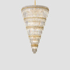 5-Tier Luxurious Crystal Chandelier for High Ceilings