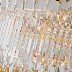 5-Tier Luxurious Crystal Chandelier for High Ceilings