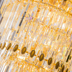 5-Tier Luxurious Crystal Chandelier for High Ceilings