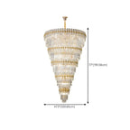 5-Tier Luxurious Crystal Chandelier for High Ceilings