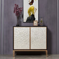 Modern Wooden Sideboard in Silver with Cabinets