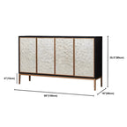 Modern Wooden Sideboard in Silver with Cabinets