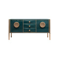 Modern Glossy Wooden Buffet Table with Drawers & Cabinets