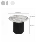 Modern White Nesting Coffee Table Set in Round Design