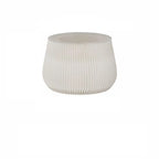 Foldable Round Accent White Drum End Table with Storage