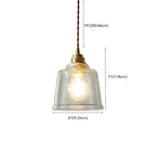 Elegant Brass Clear Glass Bell Pendant Light