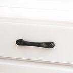 Classic Narrow Wooden White Nightstand with 3 Drawers