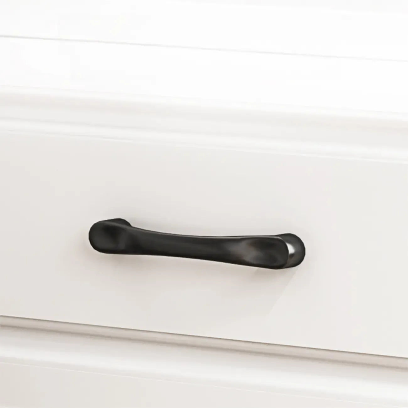 Classic Narrow Wooden White Nightstand with 3 Drawers