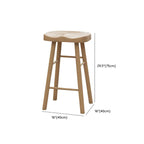 Natural Finish Wooden Bar Set with Table and Stools