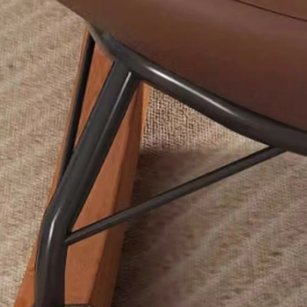 Ergonomic Rounded Upholstered Rocking Chair for Living Room
