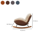 Ergonomic Rounded Upholstered Rocking Chair for Living Room