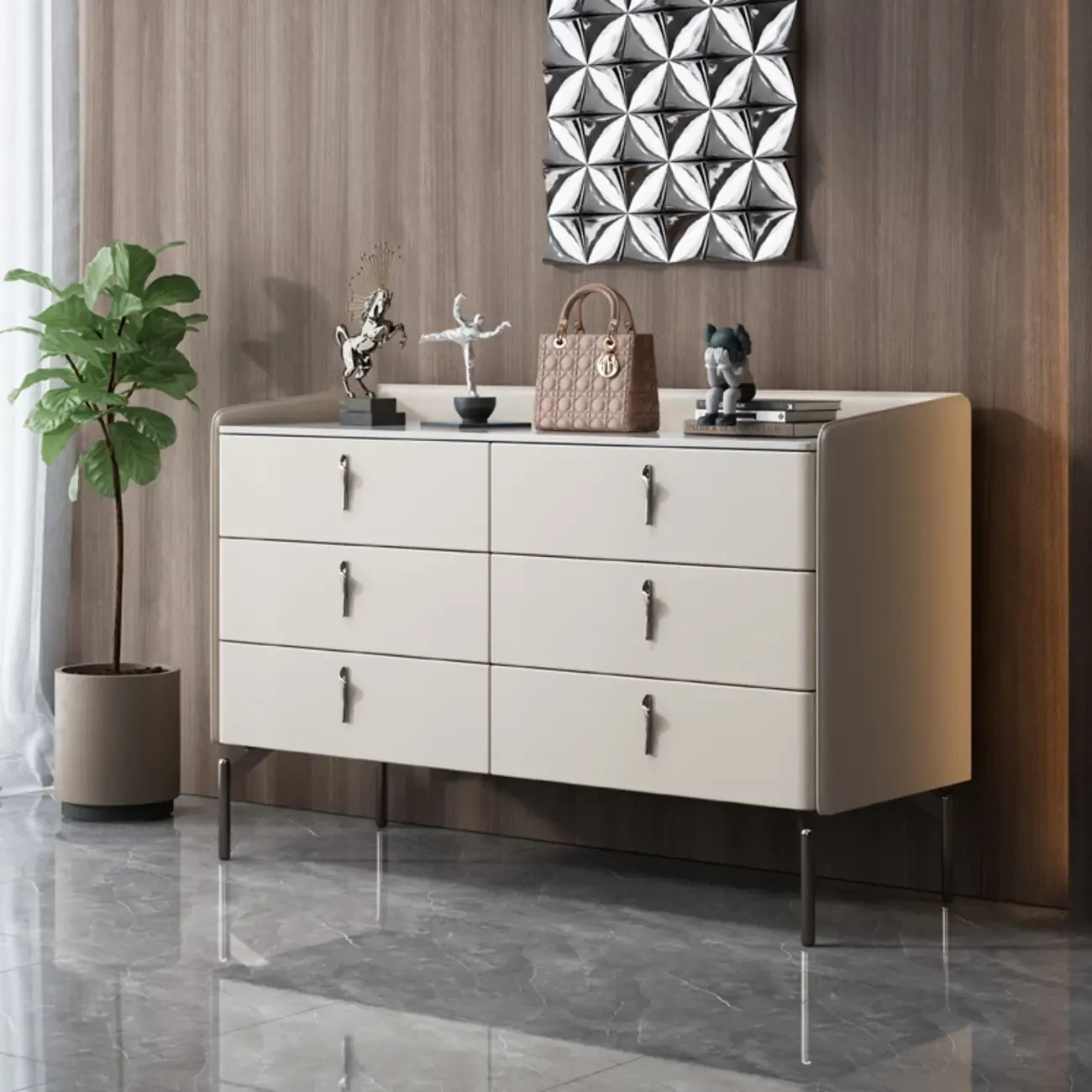 Nordic Extra Wide Stone Double Dresser