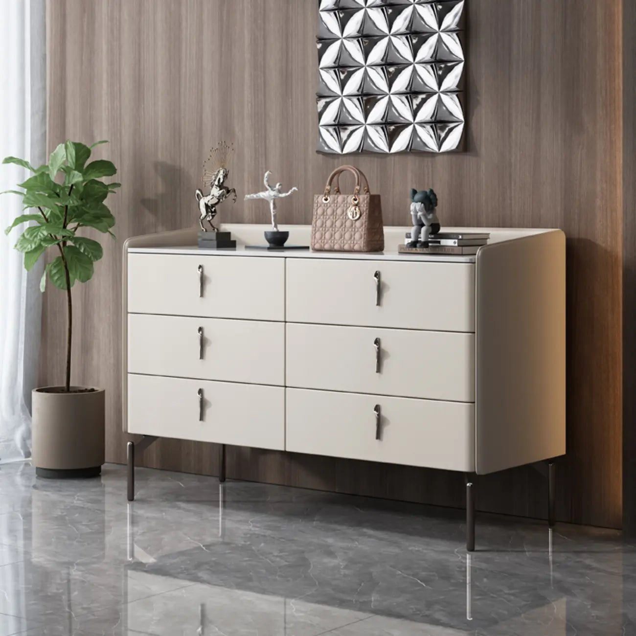 Nordic Extra Wide Stone Double Dresser