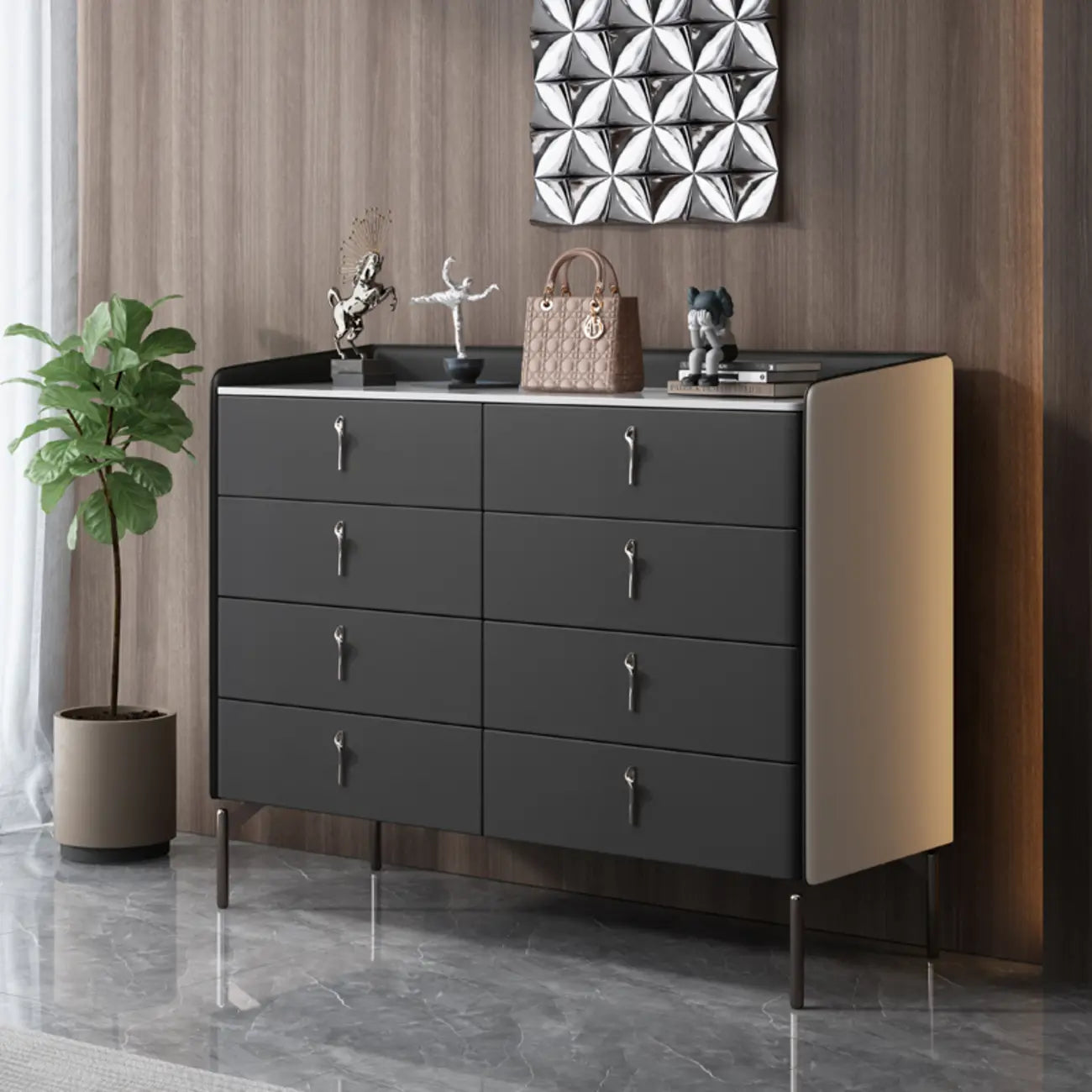 Nordic Extra Wide Stone Double Dresser