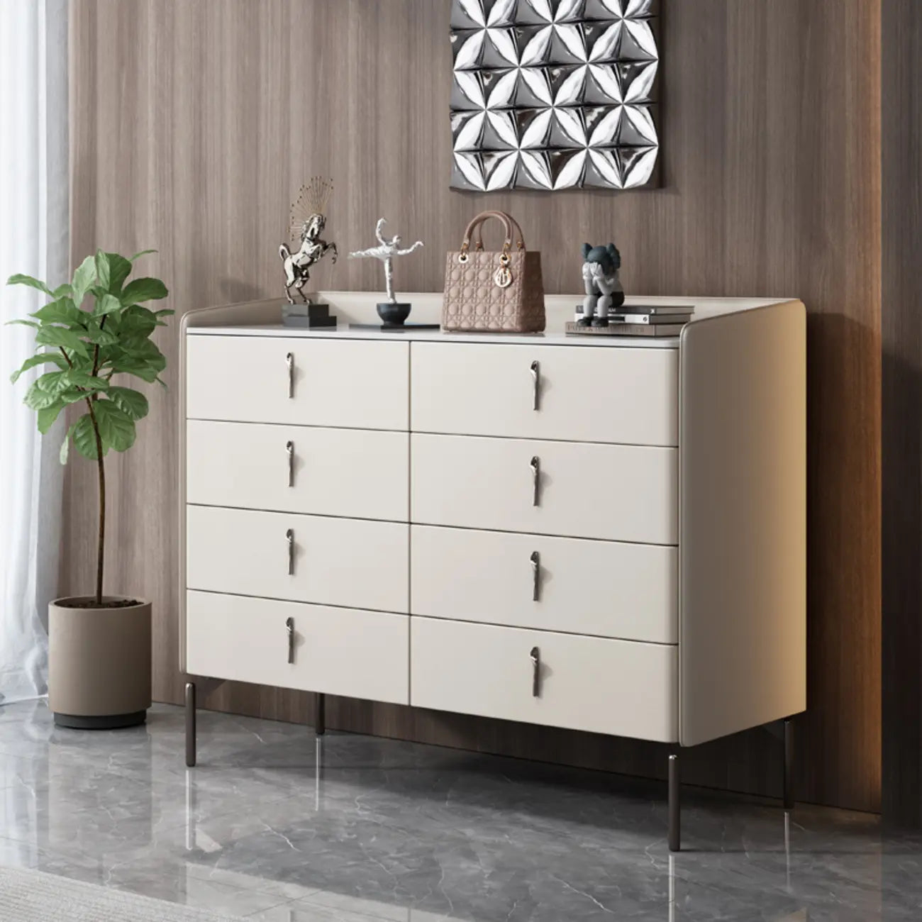 Nordic Extra Wide Stone Double Dresser