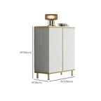 Modish White Metal Entryway Shoe Storage Cabinet