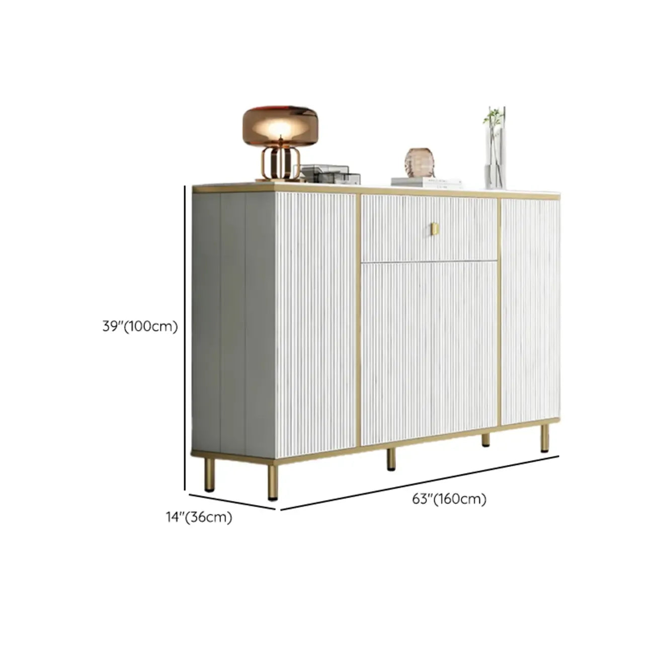 Modish White Metal Entryway Shoe Storage Cabinet