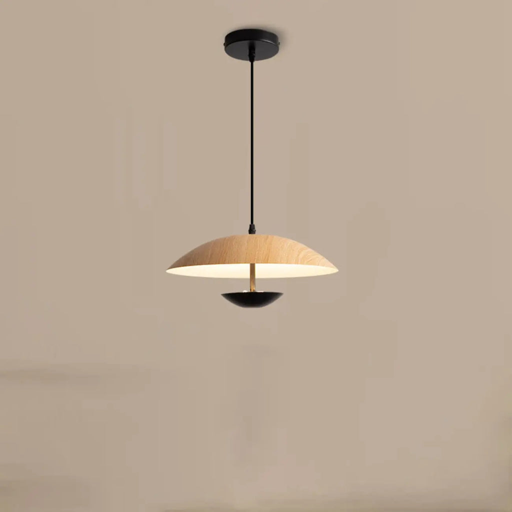 Designer Solid Wood Dome Pendant Light for Dining Room
