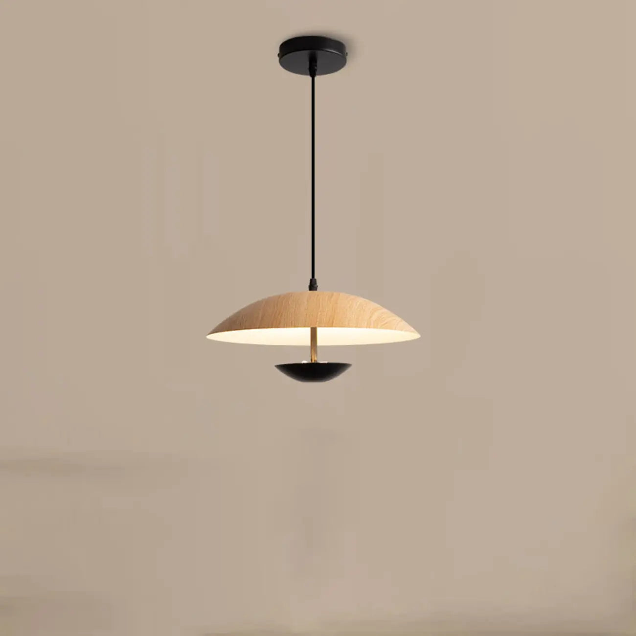 Designer Solid Wood Dome Pendant Light for Dining Room