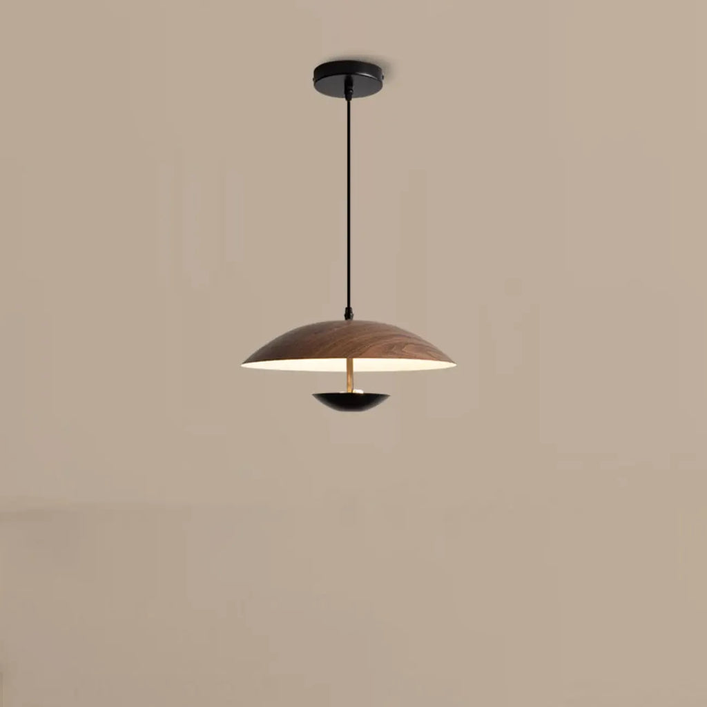 Designer Solid Wood Dome Pendant Light for Dining Room