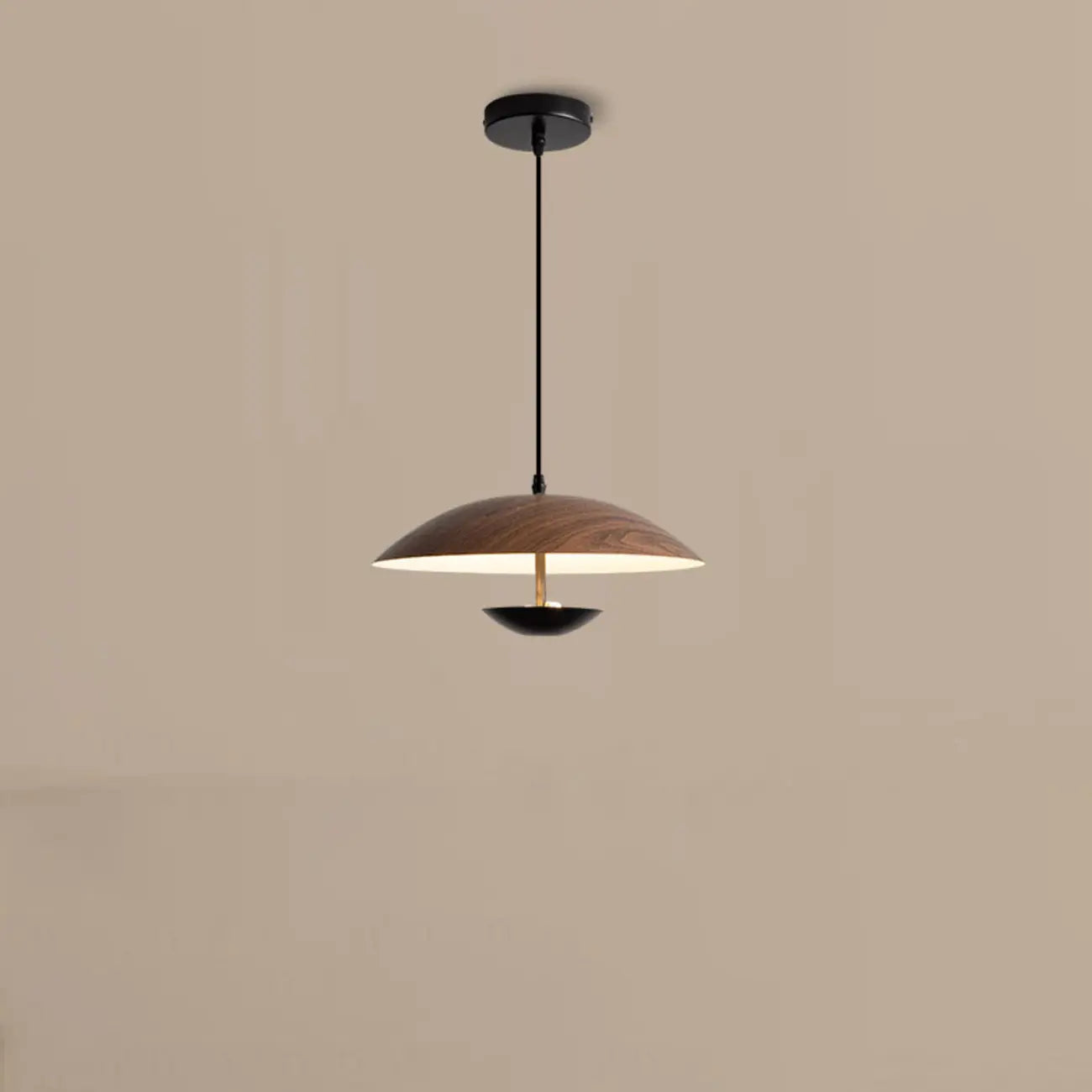 Designer Solid Wood Dome Pendant Light for Dining Room
