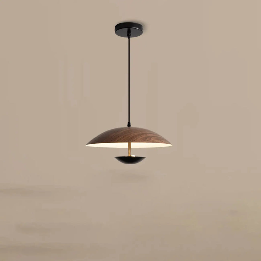 Designer Solid Wood Dome Pendant Light for Dining Room