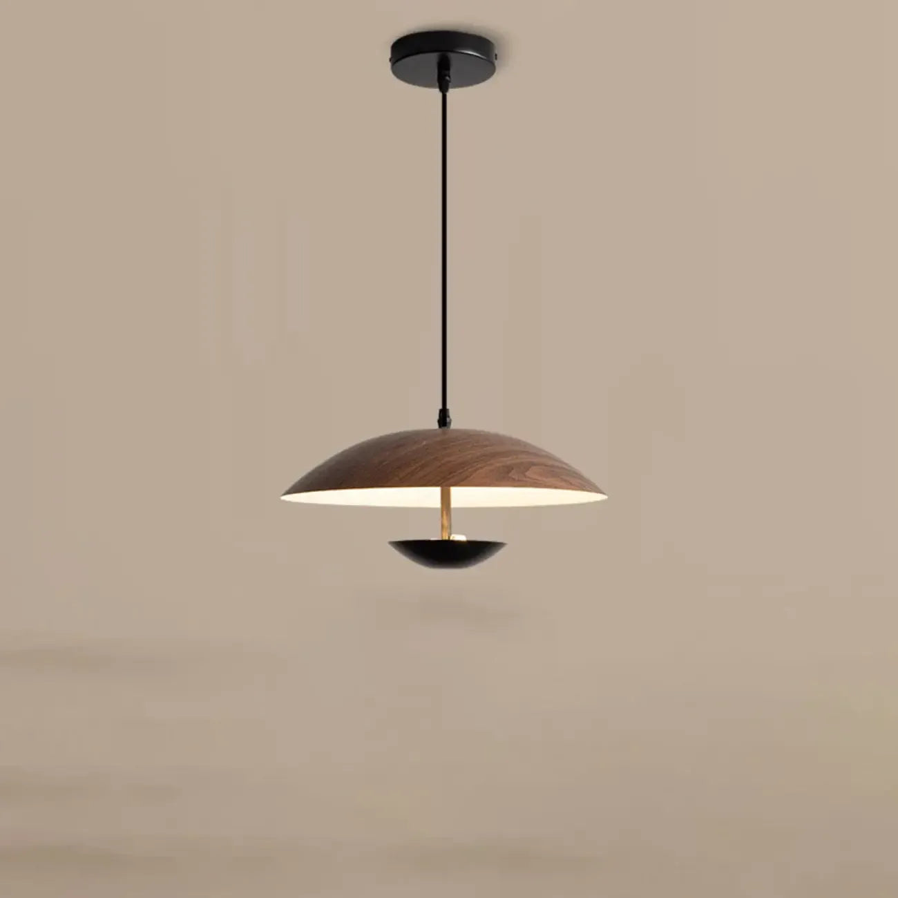 Designer Solid Wood Dome Pendant Light for Dining Room