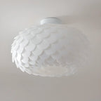 Stylish Ceiling Light with Feather Shade for Home Decor