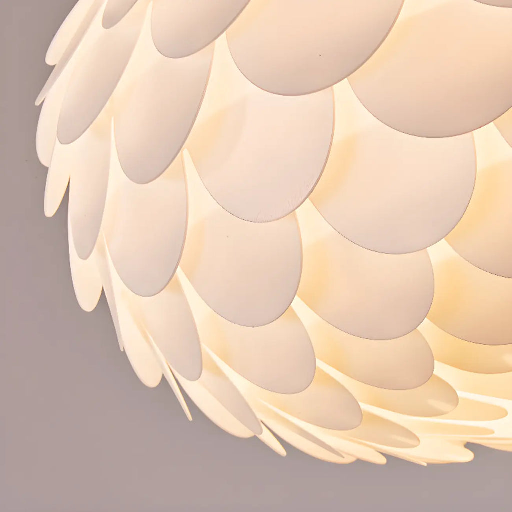Stylish Ceiling Light with Feather Shade for Home Decor