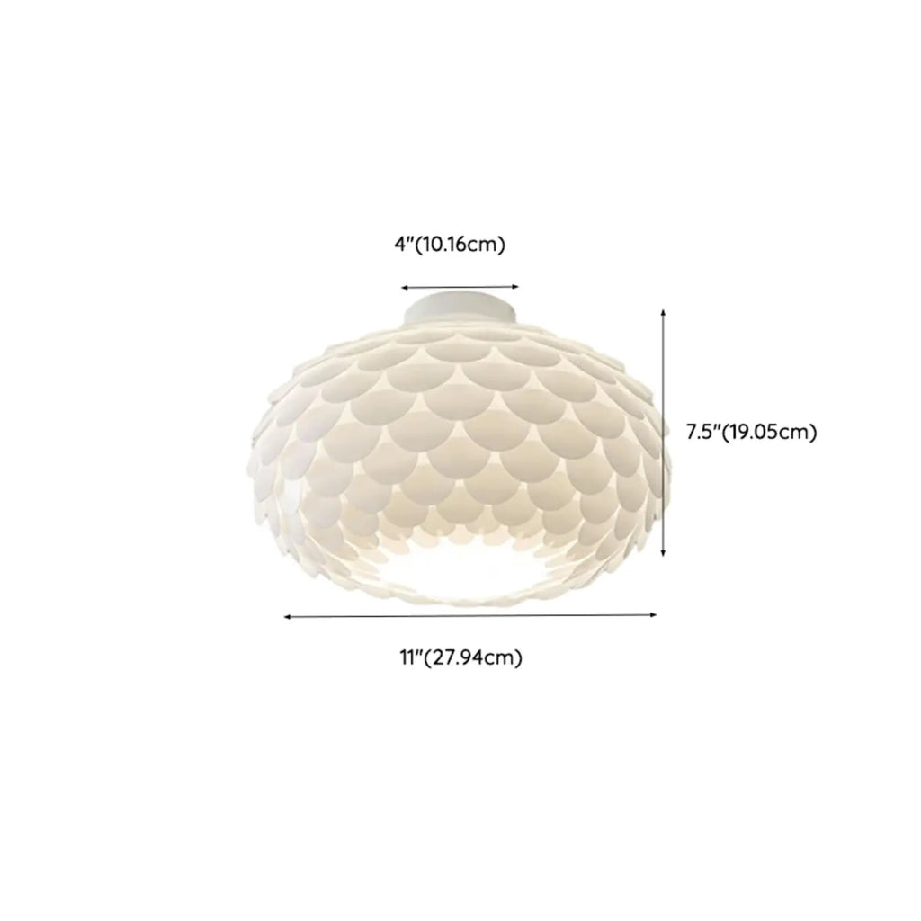 Stylish Ceiling Light with Feather Shade for Home Decor