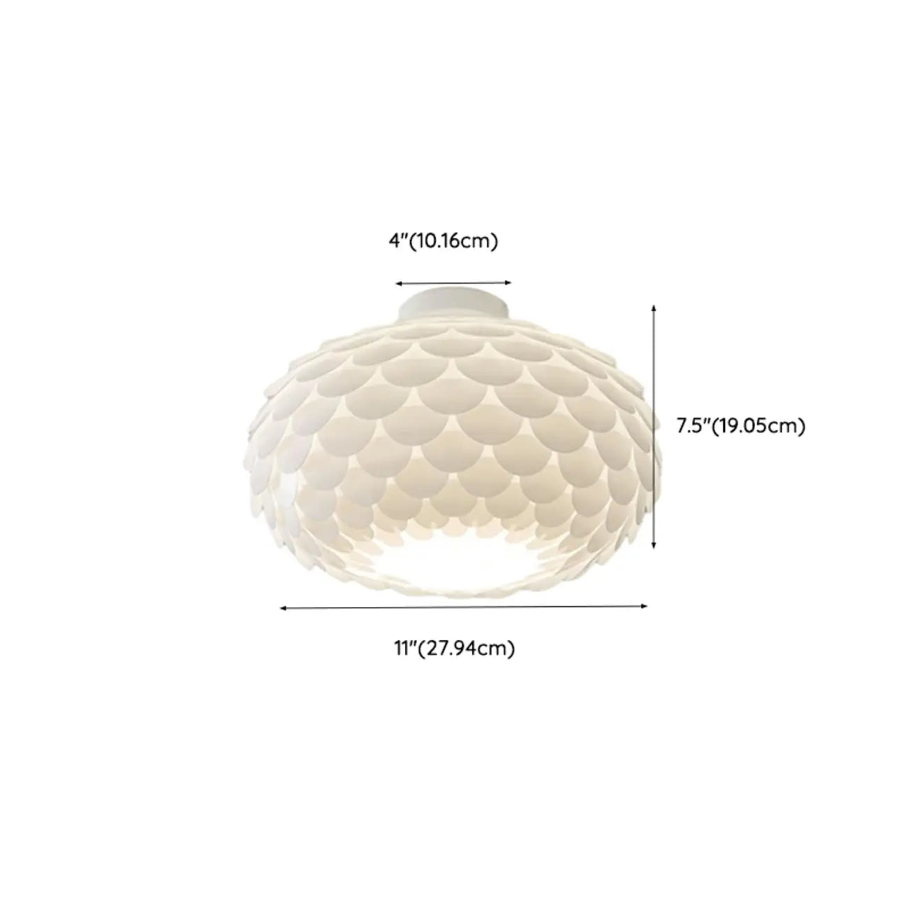 Stylish Ceiling Light with Feather Shade for Home Decor