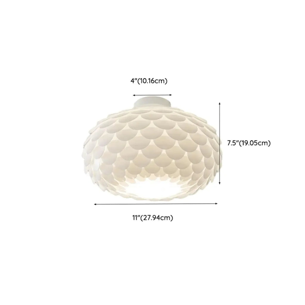 Stylish Ceiling Light with Feather Shade for Home Decor