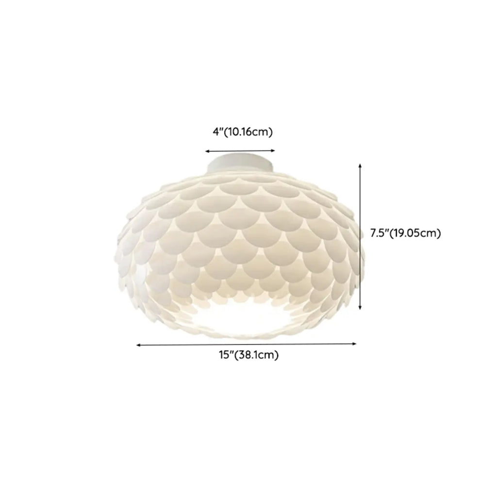 Stylish Ceiling Light with Feather Shade for Home Decor