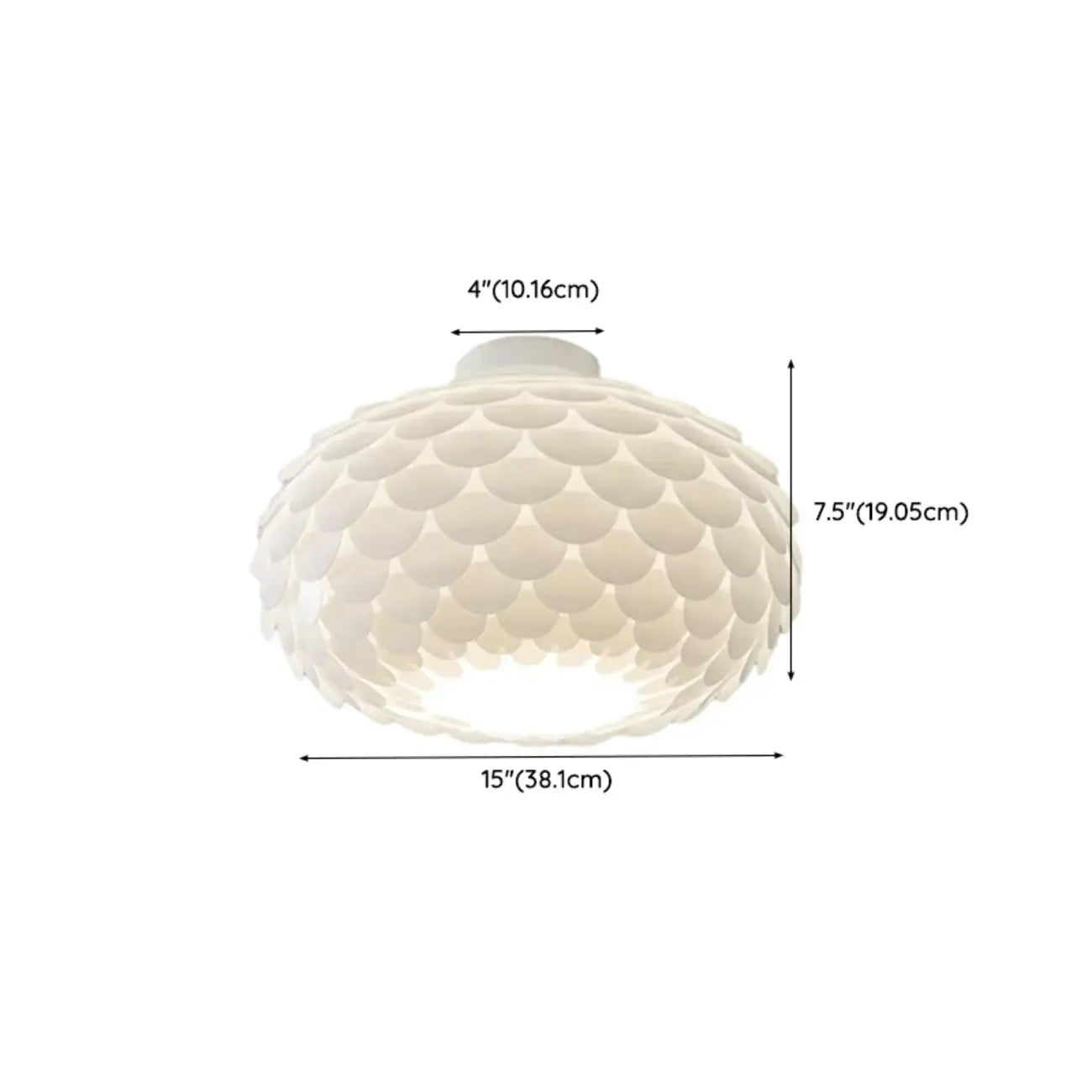 Stylish Ceiling Light with Feather Shade for Home Decor