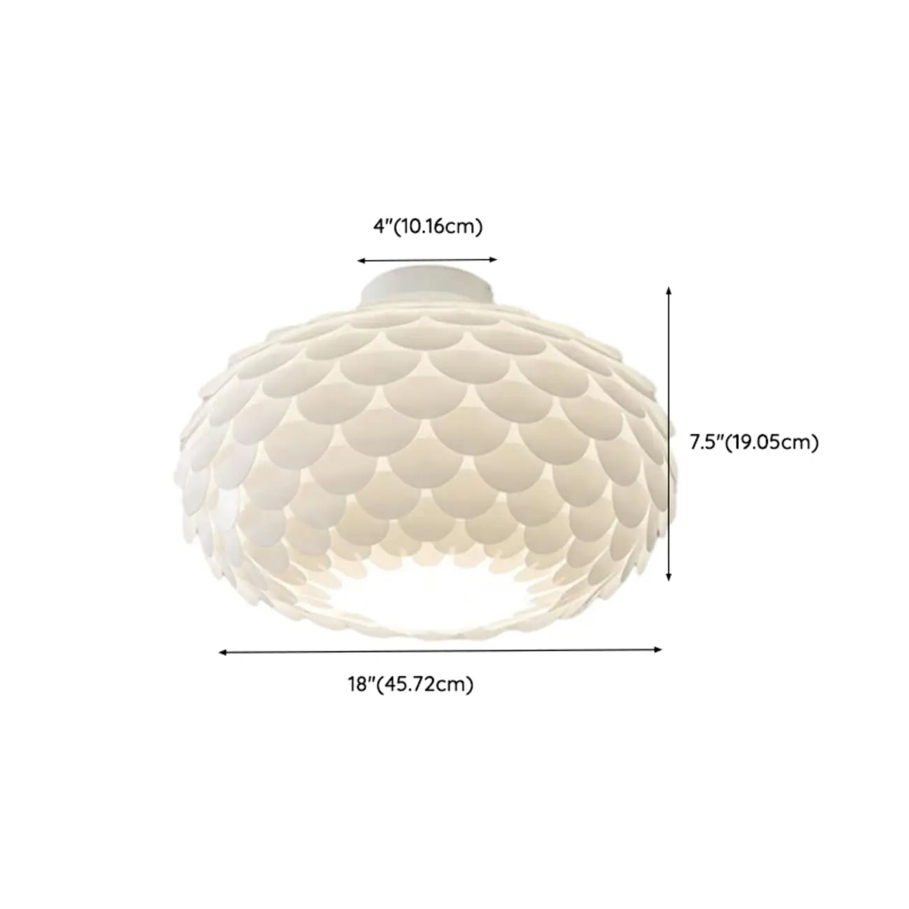 Stylish Ceiling Light with Feather Shade for Home Decor