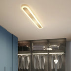 Geometric Gold LED Flush Ceiling Light for Living Room