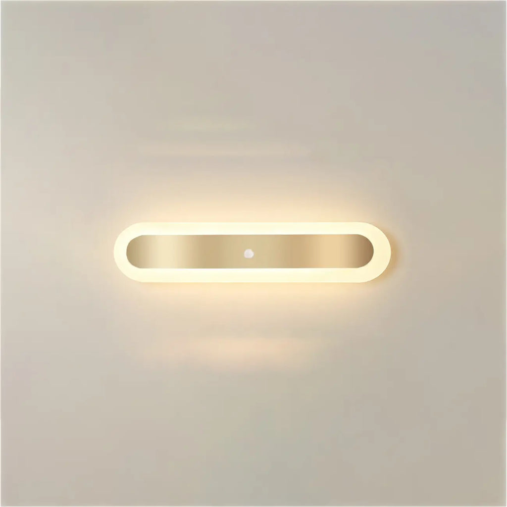 Geometric Gold LED Flush Ceiling Light for Living Room