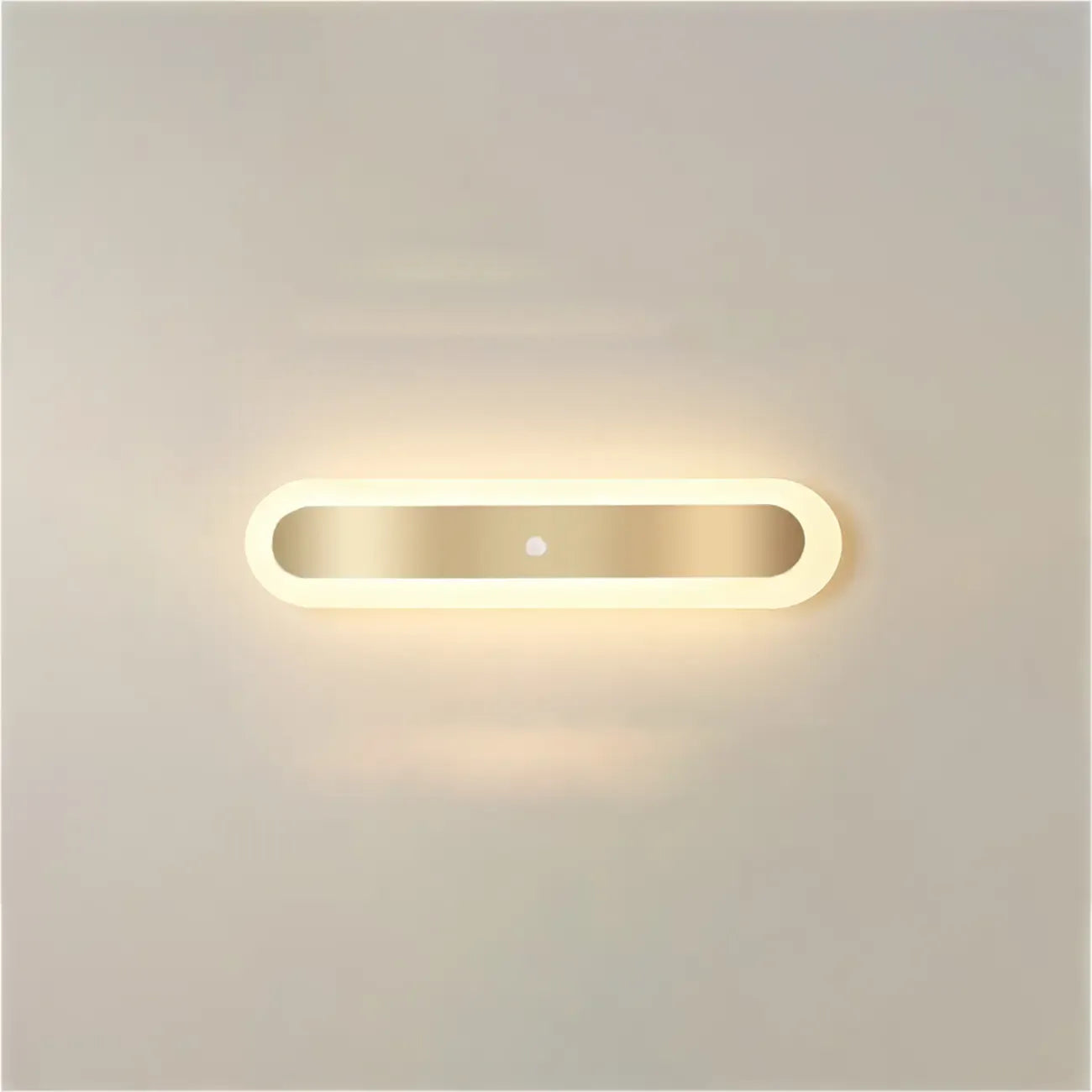 Geometric Gold LED Flush Ceiling Light for Living Room