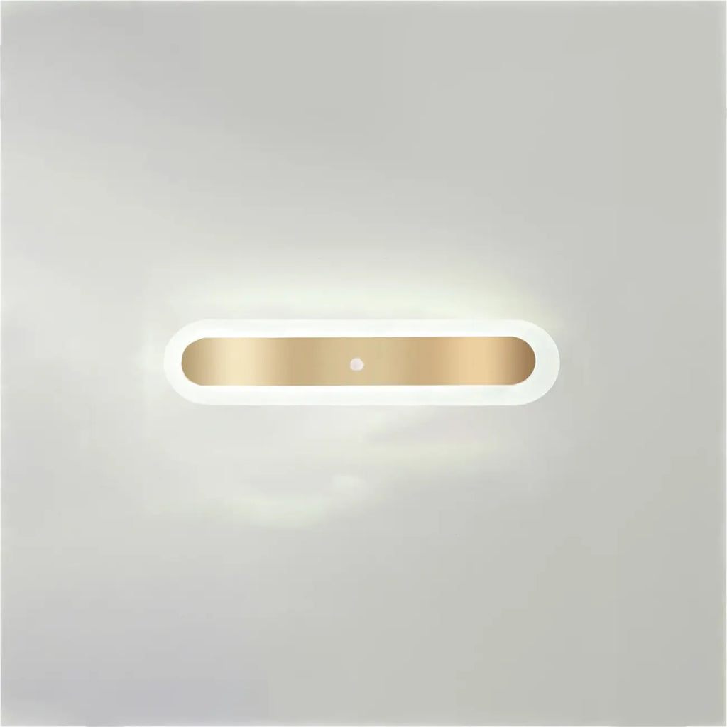 Geometric Gold LED Flush Ceiling Light for Living Room