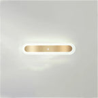 Geometric Gold LED Flush Ceiling Light for Living Room